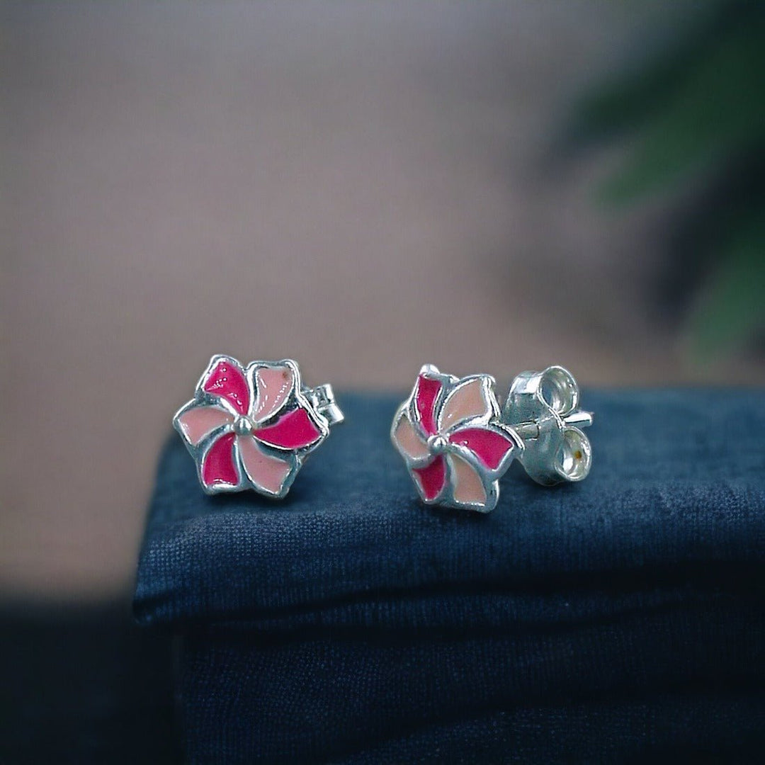 Taraash 925 Sterling Silver Floral Earrings For Kids - Taraash
