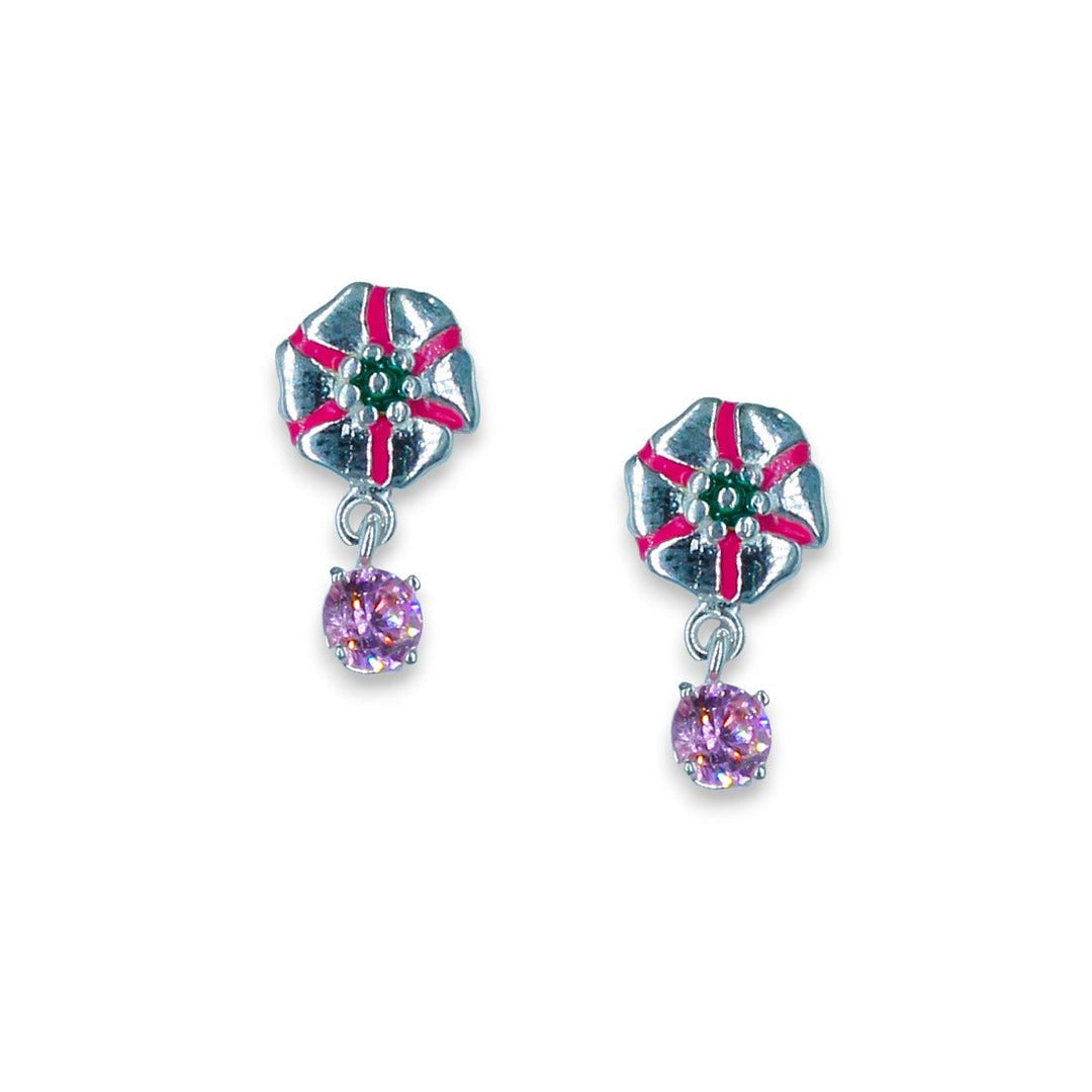 Taraash 925 Sterling Silver Floral Earrings For Kids - Taraash