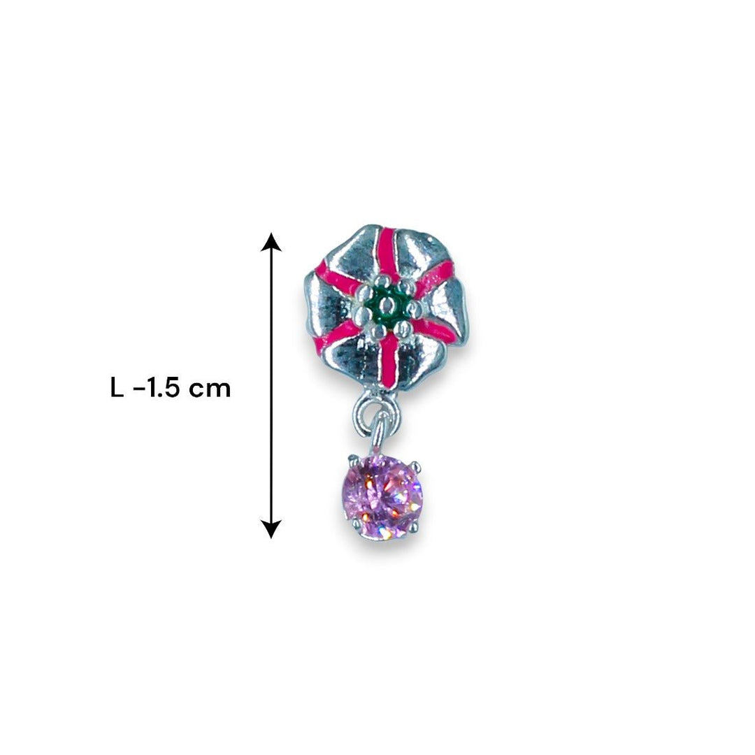 Taraash 925 Sterling Silver Floral Earrings For Kids - Taraash