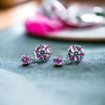 Load image into Gallery viewer, Taraash 925 Sterling Silver Floral Earrings For Kids - Taraash