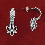 Taraash 925 Sterling Silver Floral Earrings For Women | Antique Earring - Taraash