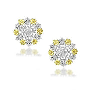 Taraash 925 Sterling Silver Floral Earrings | Stud | Cz Earrings For Women - Taraash