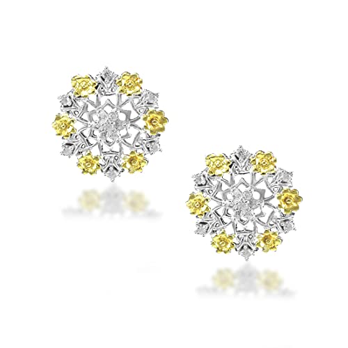 Taraash 925 Sterling Silver Floral Earrings | Stud | Cz Earrings For Women - Taraash