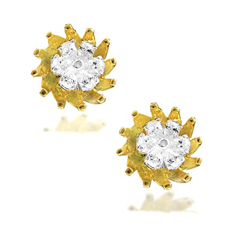 Taraash 925 Sterling Silver Floral Earrings | Stud | Cz Earrings For Women - Taraash