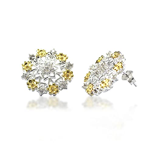 Taraash 925 Sterling Silver Floral Earrings | Stud | Cz Earrings For Women - Taraash
