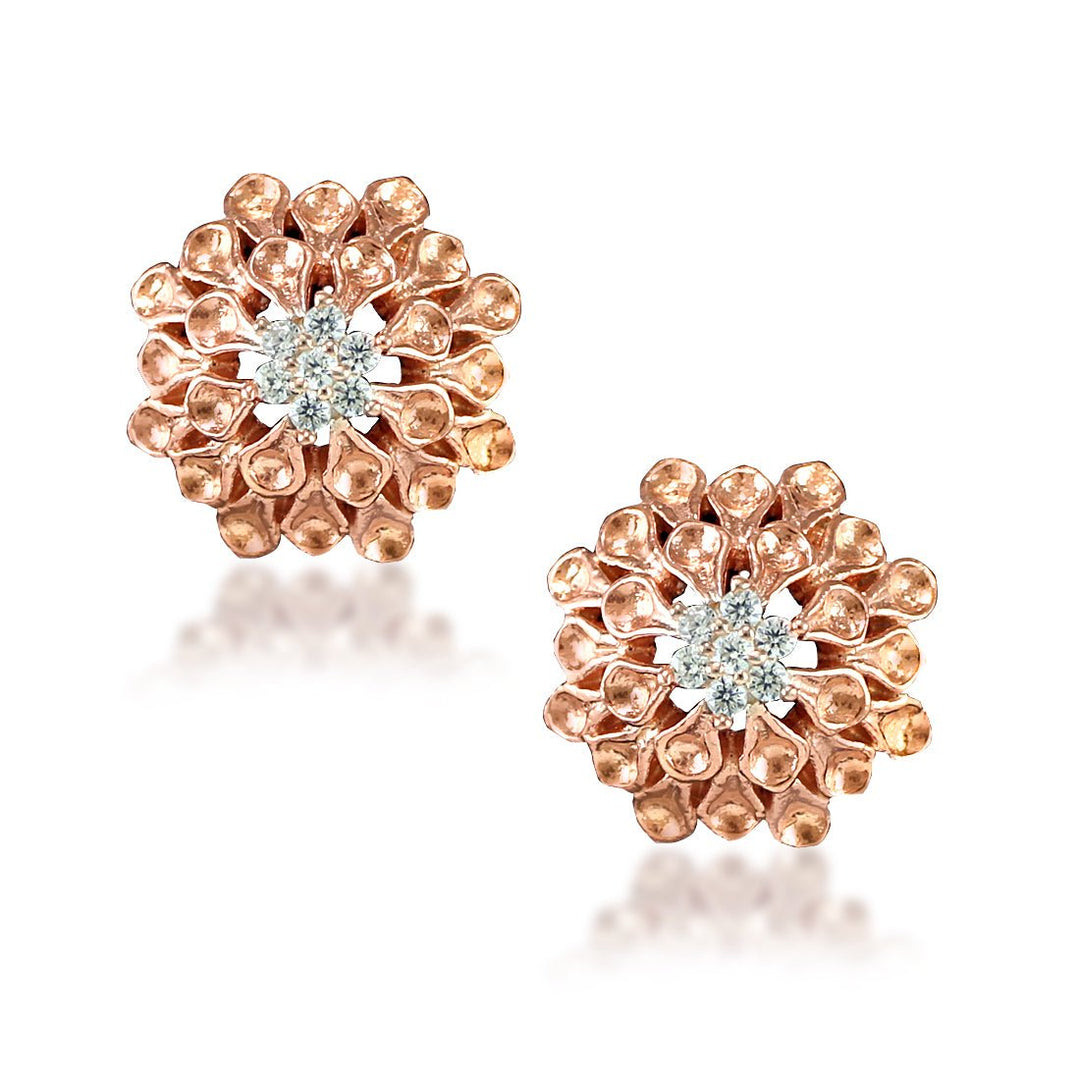 Taraash 925 Sterling Silver Floral Earrings | Stud | Cz Earrings For Women - Taraash