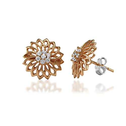 Taraash 925 Sterling Silver Floral Earrings | Stud | Cz Earrings For Women - Taraash