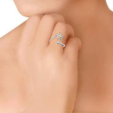 Taraash 925 Sterling Silver Floral Finger Ring For Women - Taraash