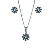 Taraash 925 Sterling Silver Floral Jewellery Set For Women - Taraash