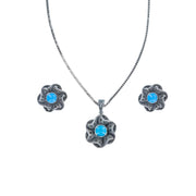 Taraash 925 Sterling Silver Floral Jewellery Set For Women - Taraash