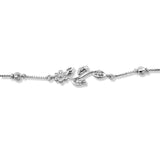 Taraash 925 Sterling Silver Floral Leaf Bracelet |Pure Silver Bracelet For Women | Sterling Silver Bracelet - Taraash