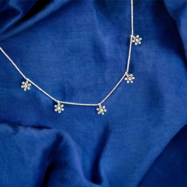 Taraash 925 Sterling Silver Floral Necklace For Women - Taraash