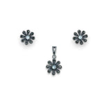 Taraash 925 Sterling Silver Floral Pendant Set For Women - Taraash