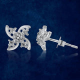 Taraash 925 Sterling Silver Floral Stud Earrings For Women - Taraash
