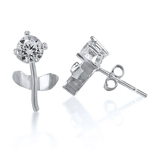 Taraash 925 Sterling Silver Floral Stud Earrings For Women - Taraash