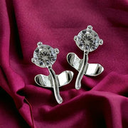 Taraash 925 Sterling Silver Floral Stud Earrings For Women - Taraash