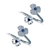 Taraash 925 Sterling Silver Floral Toe Ring For Women - Taraash