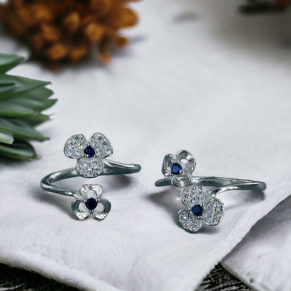 Taraash 925 Sterling Silver Floral Toe Ring For Women - Taraash