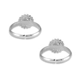 Taraash 925 Sterling Silver Floral Toe Ring For Women - Taraash