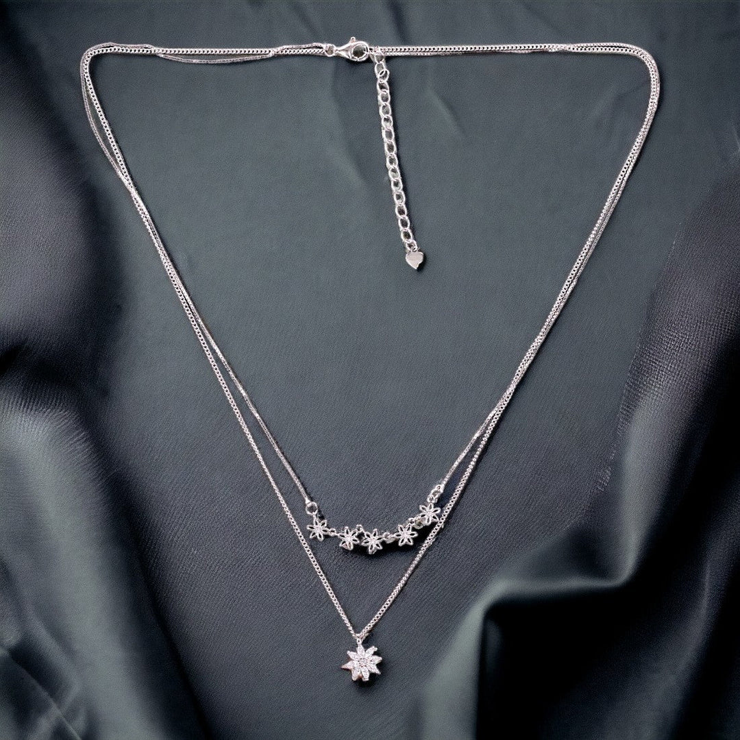 Taraash 925 Sterling Silver Flower Pendant Chain for Women - Taraash