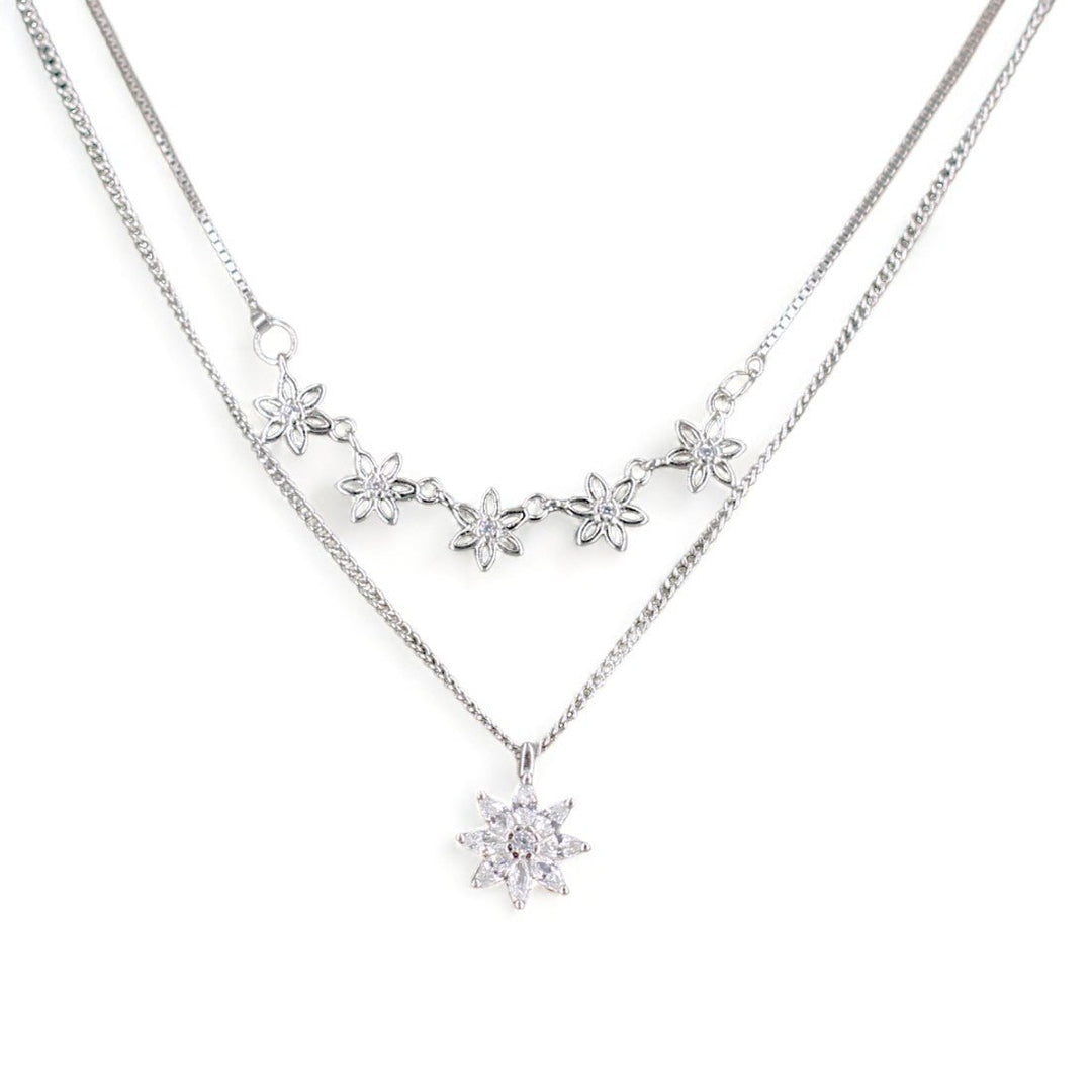 Taraash 925 Sterling Silver Flower Pendant Chain for Women - Taraash