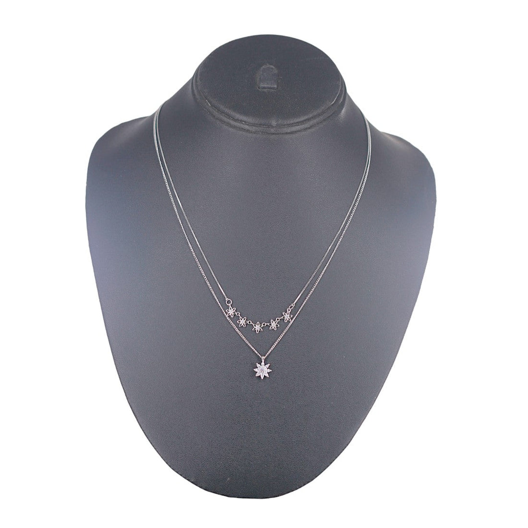 Taraash 925 Sterling Silver Flower Pendant Chain for Women - Taraash