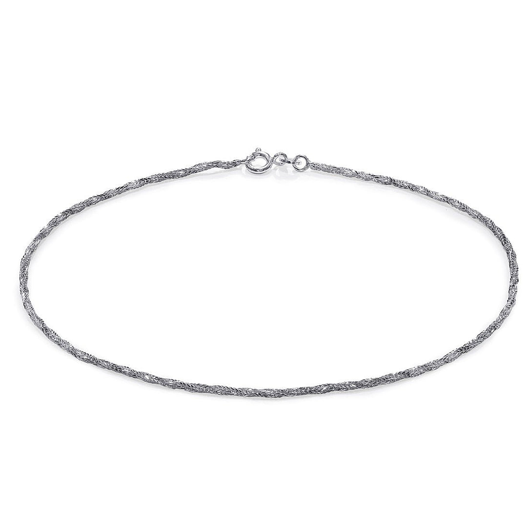 Taraash 925 Sterling Silver Fox Tail Chain Anklet For Women FT12510H - Taraash