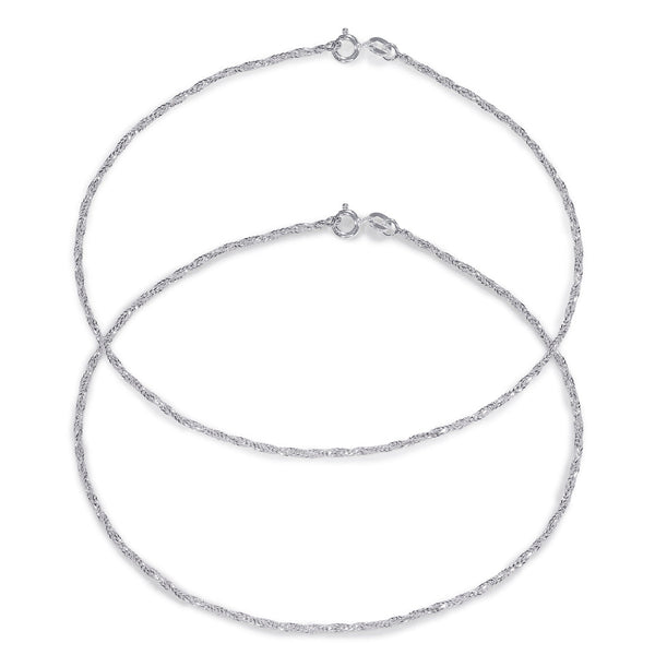 Taraash 925 Sterling Silver Fox Tail Chain Anklet For Women FT12510H - Taraash