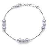 Taraash 925 Sterling Silver Frosted Ball Bracelet For Women BR1813F - Taraash