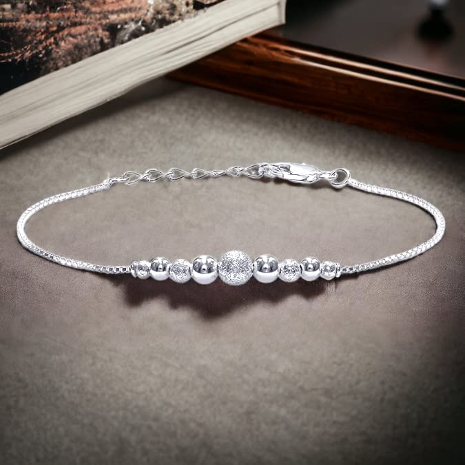 Taraash 925 Sterling Heart Shape Silver Bracelets For Women