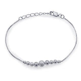 Taraash 925 Sterling Silver Frosted Silver Balls Bracelets For Women BR1806F - Taraash