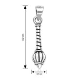 Taraash 925 Sterling Silver Gada Pendant For Unisex Silver-PD0856A - Taraash