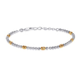 Taraash 925 Sterling Silver Gold Plated Silver Balls Bracelet For Women BR1840G - Taraash