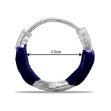 Taraash 925 Sterling Silver Grape Violet Enamel Hoops For Girls - Taraash