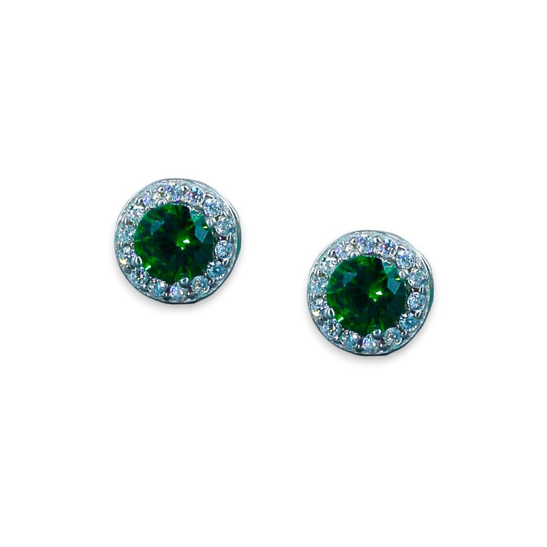 Taraash 925 Sterling Silver Green CZ Jewellery Set For Women - Taraash