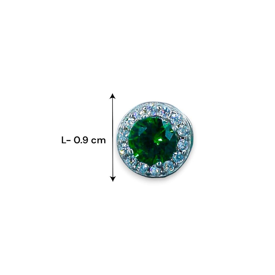 Taraash 925 Sterling Silver Green CZ Jewellery Set For Women - Taraash
