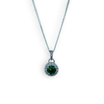 Load image into Gallery viewer, Taraash 925 Sterling Silver Green CZ Pendant Chain For Women - Taraash