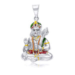Load image into Gallery viewer, Taraash 925 Sterling Silver Hanuman Pendant For Men Silver - PD1545S - Taraash
