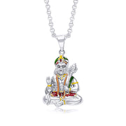 Taraash 925 Sterling Silver Hanuman Pendant For Men Silver - PD1545S - Taraash