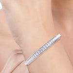 Load image into Gallery viewer, Taraash 925 Sterling Silver Hear Design CZ Bangle For Women - Taraash