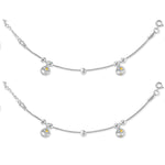 Load image into Gallery viewer, Taraash 925 Sterling Silver Heart Anklet / Payal For Kids - Taraash
