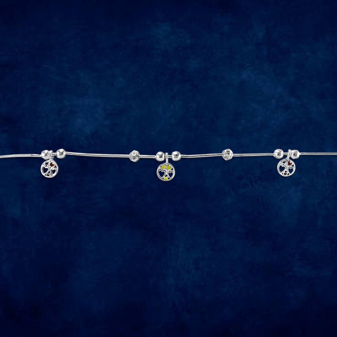 Taraash 925 Sterling Silver Heart Anklets For Kids - Taraash