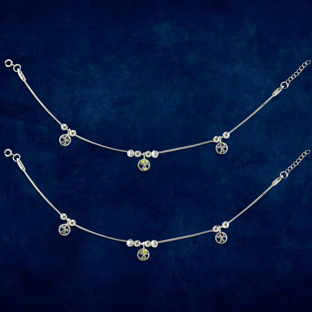 Taraash 925 Sterling Silver Heart Anklets For Kids - Taraash