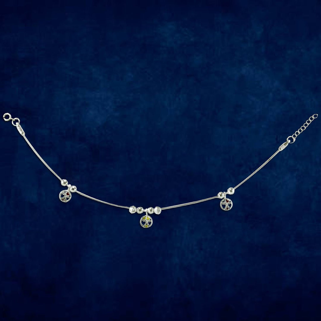 Taraash 925 Sterling Silver Heart Anklets For Kids - Taraash