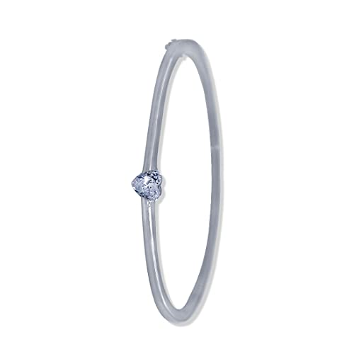 Taraash 925 Sterling Silver Heart Bangle For Women - Taraash