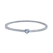 Taraash 925 Sterling Silver Heart Bangle For Women - Taraash