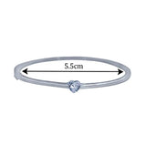 Taraash 925 Sterling Silver Heart Bangle For Women - Taraash