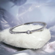 Taraash 925 Sterling Silver Heart Bangle For Women - Taraash