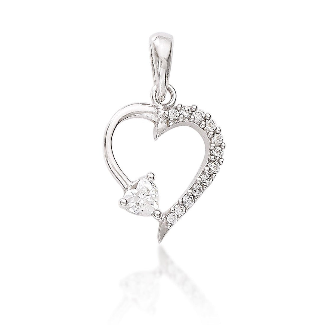 Taraash 925 Sterling Silver Heart Combo Pendant With Chain For Women COMBO PDCH 156 - Taraash