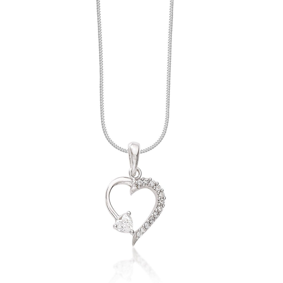 Taraash 925 Sterling Silver Heart Combo Pendant With Chain For Women COMBO PDCH 156 - Taraash